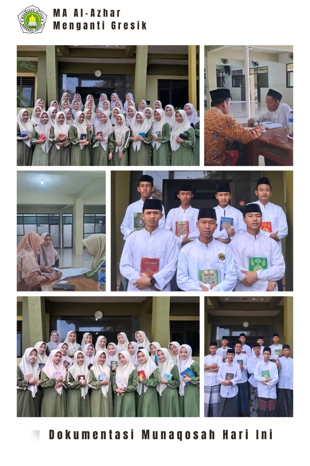 Serius Cetak Generasi Qur’ani, Siswa MA Al-Azhar Menganti Ikuti Munaqosyah Tilawati